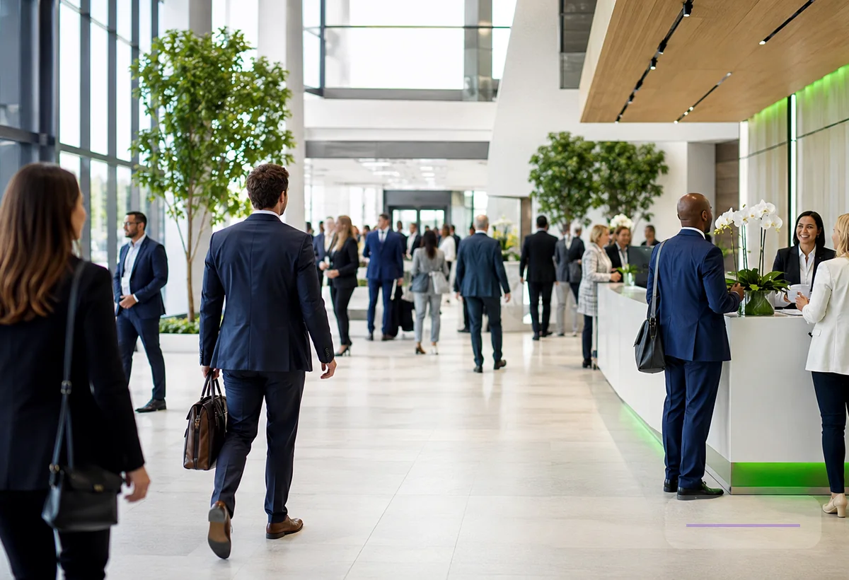 Modern professional room arranged for a business program